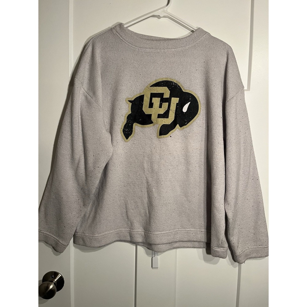 Concepts Sport University of Colorado Buffaloes Sweatshirt Womens Large L Grey